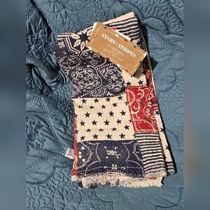 Cotton Kitchen Towels - Red, White & Blue